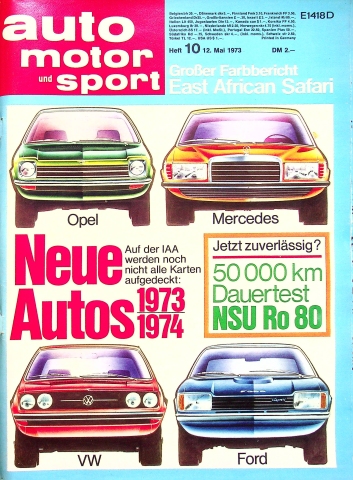 Deckblatt Auto Motor und Sport (10/1973)